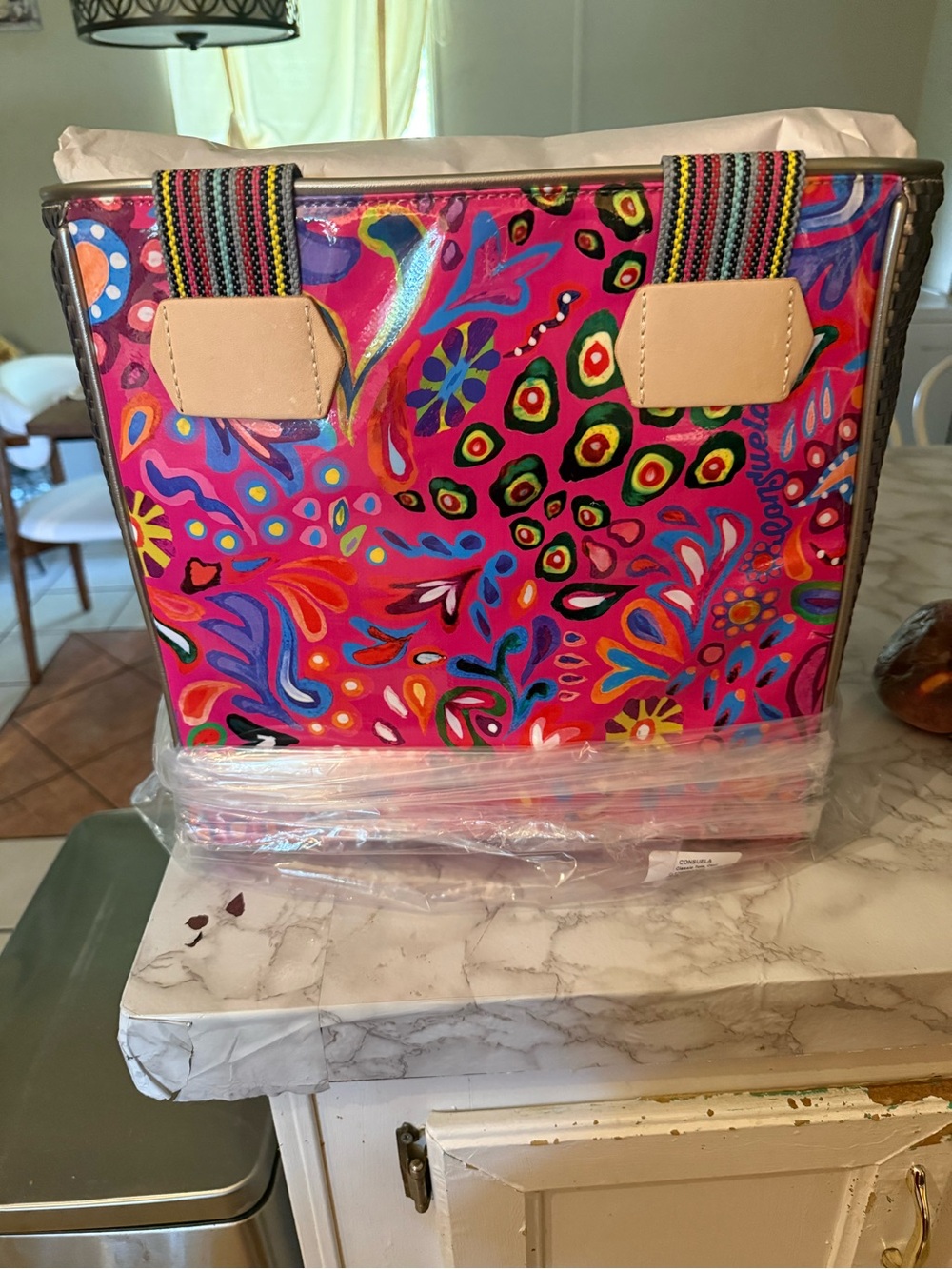 Consuela Pink Multicolor Floral-Print Tote